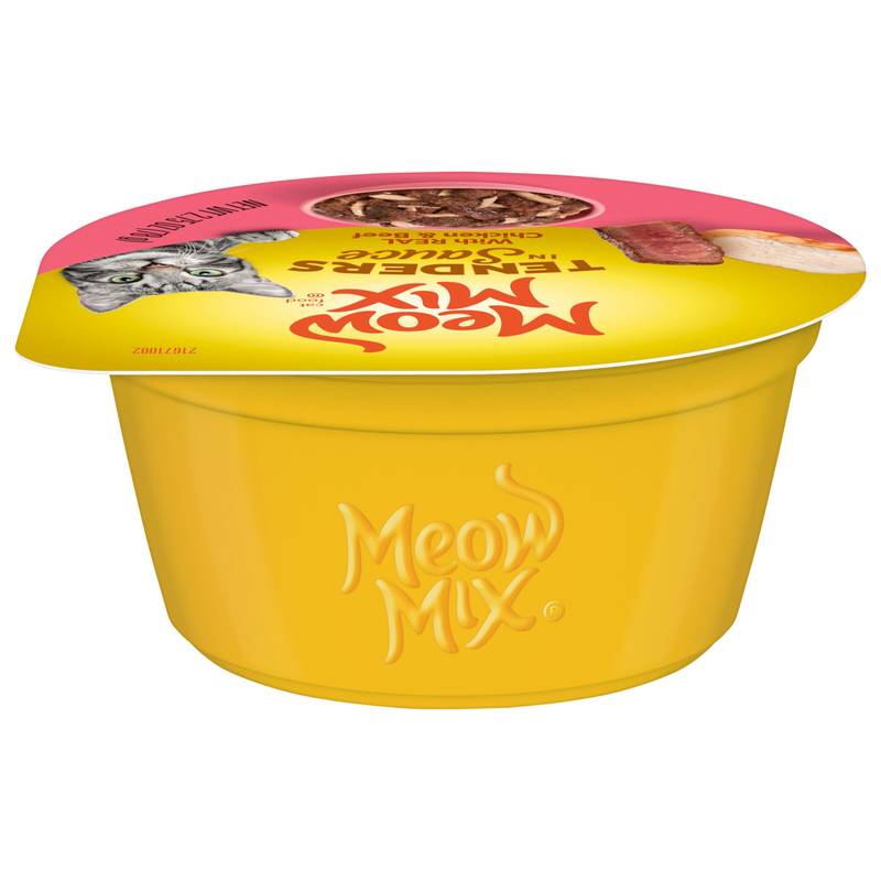 Meow Mix Tenders in Sauce Chicken & Beef 2.75oz