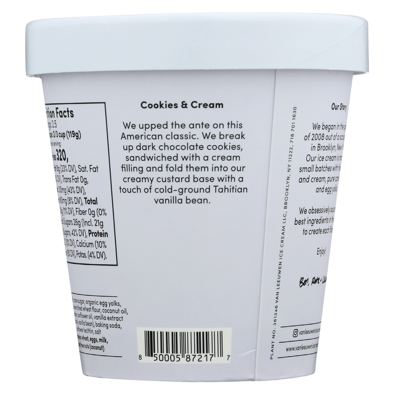 Van Leeuwen Cookies & Cream Ice Cream Pint