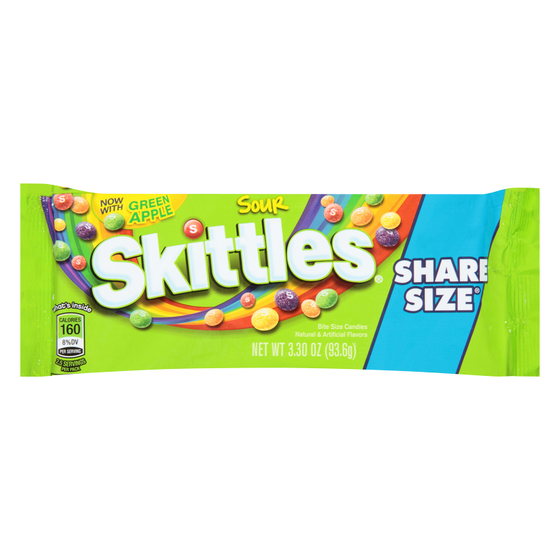 Skittles Sour Candy Share Size 3.3oz