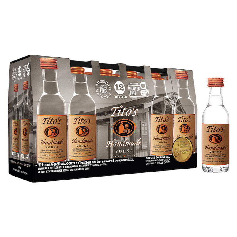 Tito's Handmade Vodka 12pk 50ml (80 Proof)