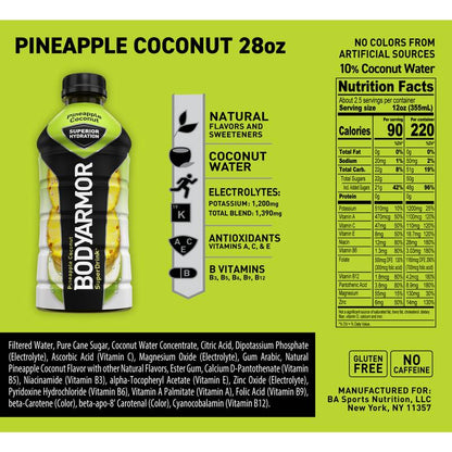 BODYARMOR Pineapple Coconut Sports Drink 28oz Btl