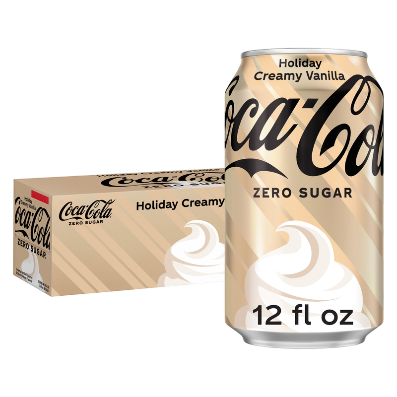 Coca-Cola Zero Sugar Holiday Creamy Vanilla 12pk 12oz Can