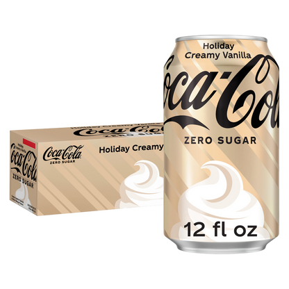 Coca-Cola Zero Sugar Holiday Creamy Vanilla 12pk 12oz Can