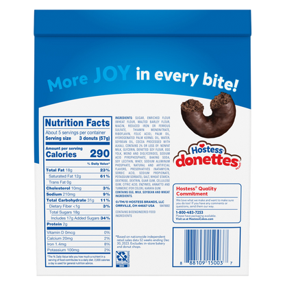 Hostess Donettes Double Chocolate, 10.75 oz