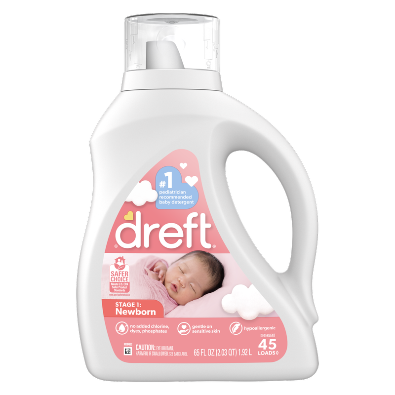 Dreft Stage 1: Newborn Baby Liquid Laundry Detergent 65oz