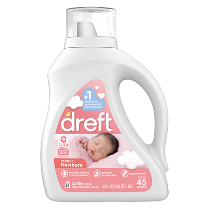 Dreft Stage 1: Newborn Baby Liquid Laundry Detergent 65oz