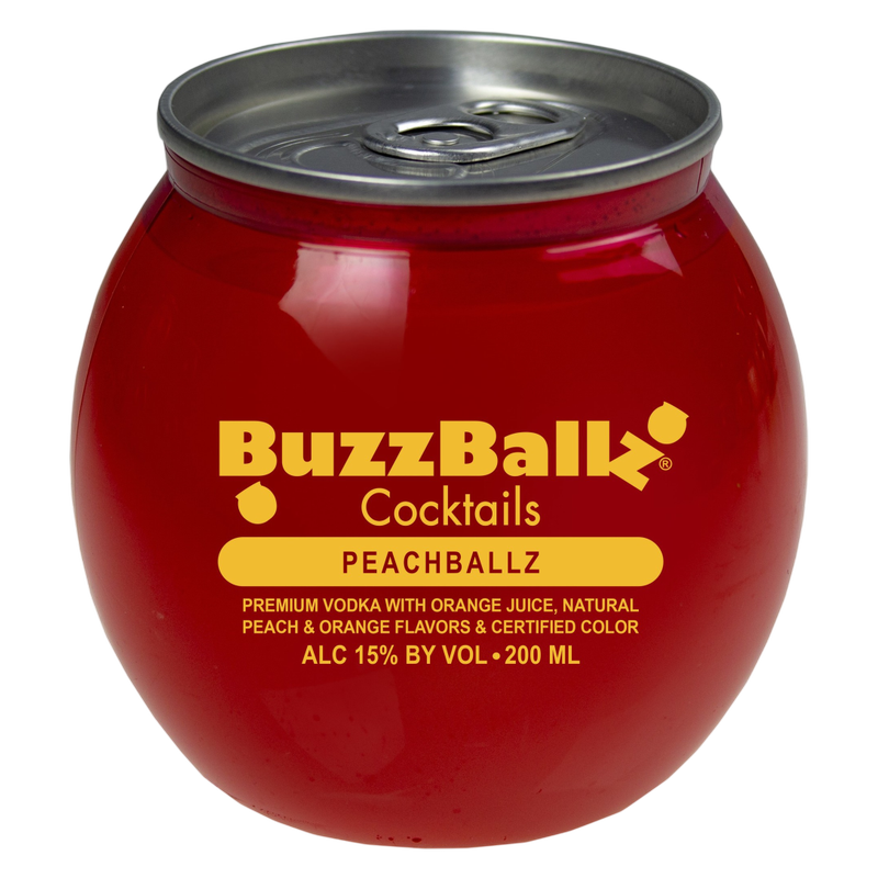 BuzzBallz Cocktails Peachballz 200ml(30 Proof)