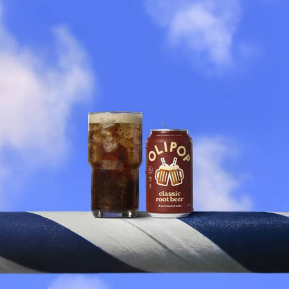 Olipop Classic Root Beer 12oz Can Shelf Stable
