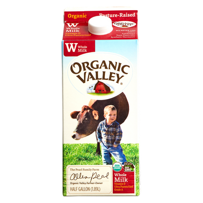 Organic Valley Whole Milk 1/2 Gallon