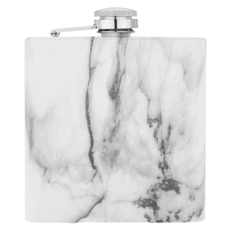 True Stainless Steel Flask- Marble 6 oz