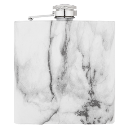 True Stainless Steel Flask- Marble 6 oz