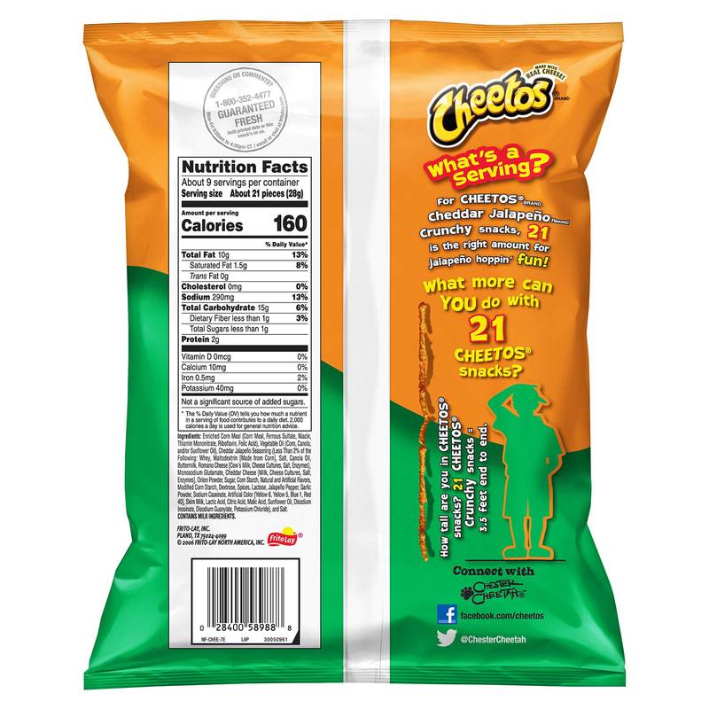 Cheetos Crunchy Cheddar Jalapeno 8.5oz - Cheetos – BevMo!