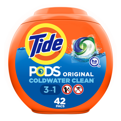 Tide PODS Liquid Laundry Detergent Pacs Original Scent 42ct