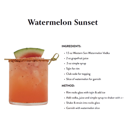 Western Son Watermelon Vodka 750ml