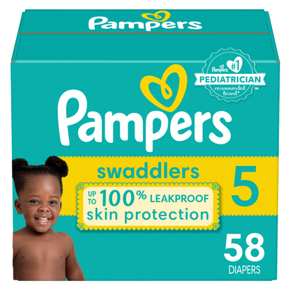 Pampers Swaddlers Size 5 Super Pack 58 ct