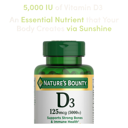Nature's Bounty Vitamin D3 5000IU Softgels 150ct