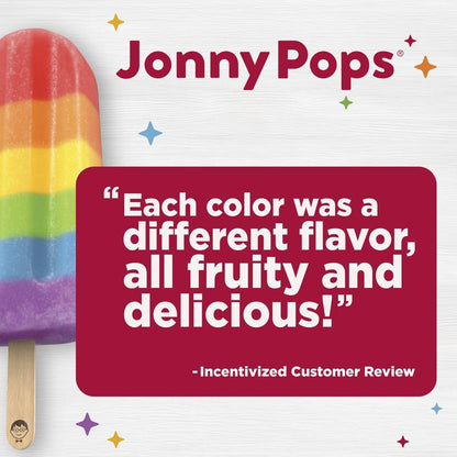 JonnyPops Organic Rainbow Fruit Stacks Water Pops 8ct