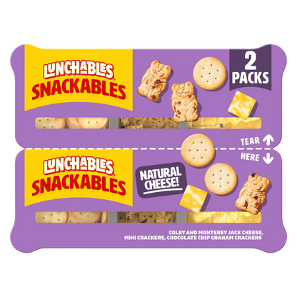 Lunchables Snackables Colby & Monterey Jack Cheese with Mini Crackers and Graham Crackers - 2ct