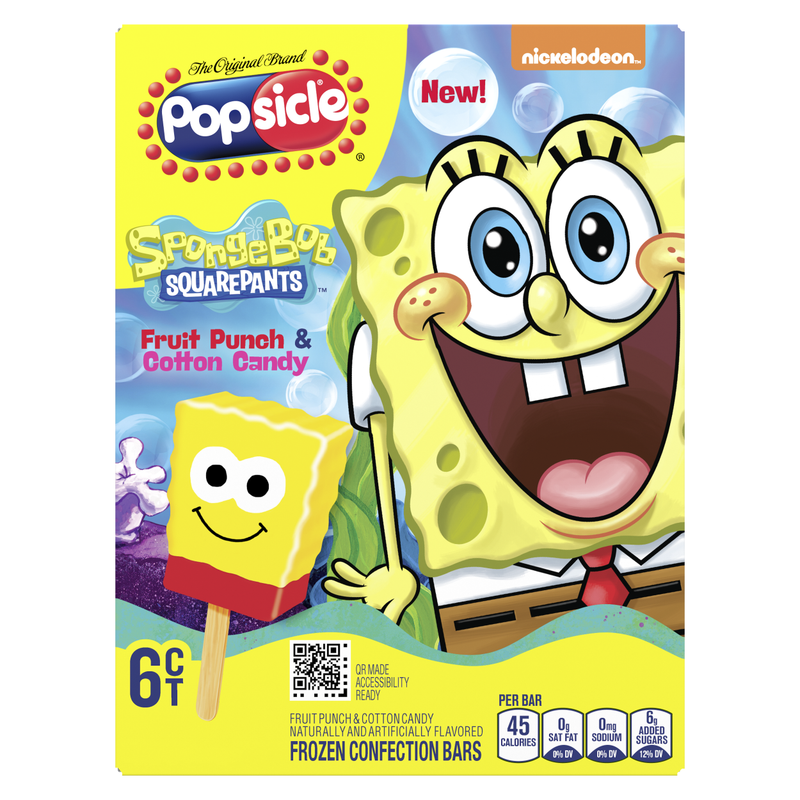 Popsicle Spongebob Squarepants Pops 6ct