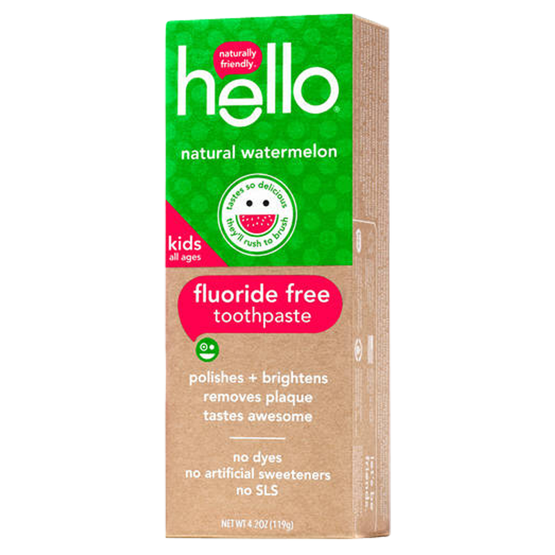 Hello Kids Fluoride Free Natural Watermelon Toothpaste 4.2oz - BevMo ...