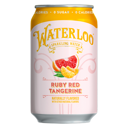 Waterloo 12pk Ruby Red Tangerine Sparkling Water 12oz Can