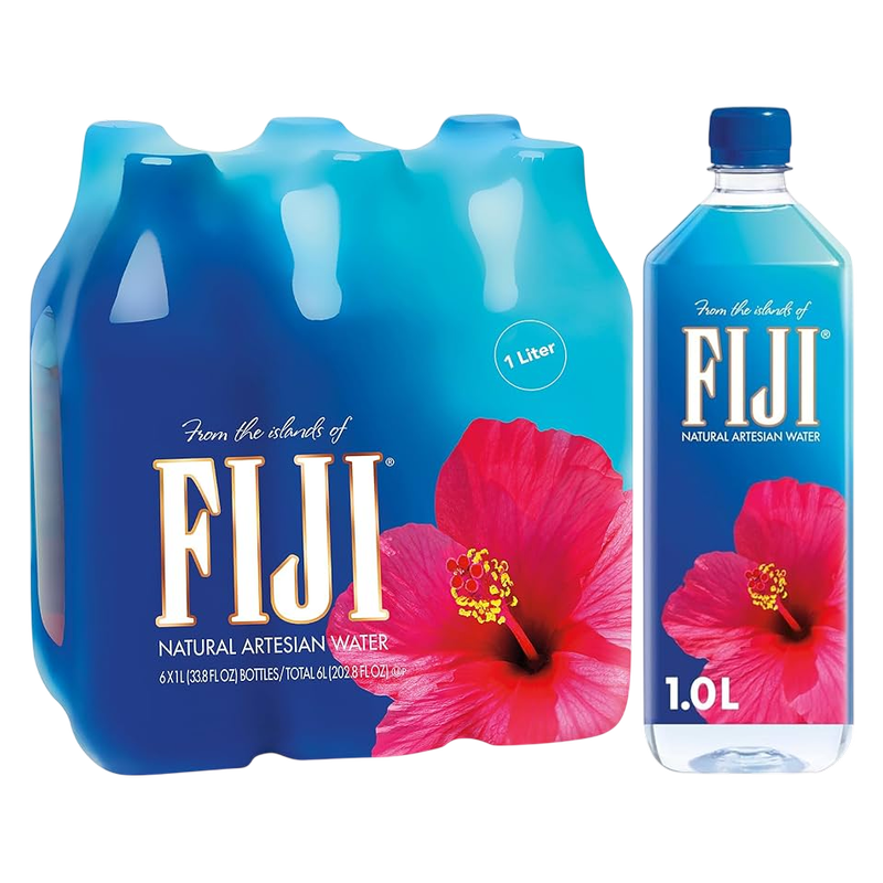 FIJI Natural Artesian Bottled Water 6pk 1L Btl