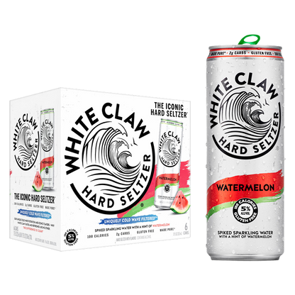 White Claw Hard Seltzer Watermelon 6pk 12oz Can 5.0% ABV - White White Claw Hard Seltzer Watermelon 6pk 12oz Can 5.0% ABV - White