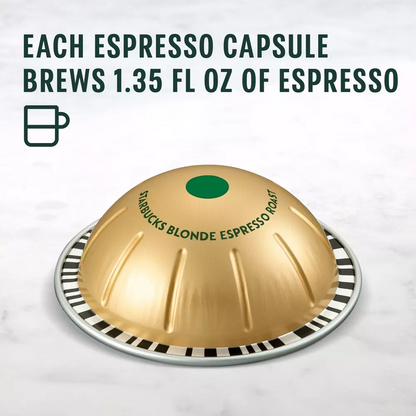 Nespresso Starbucks Vertuo Blonde Espresso 10ct  1.35oz Capsules