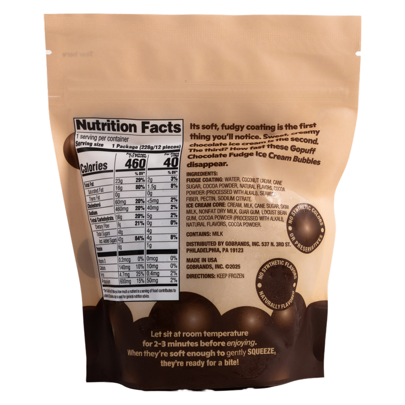 Chocolate Fudge Ice Cream Bubbles - 8 oz