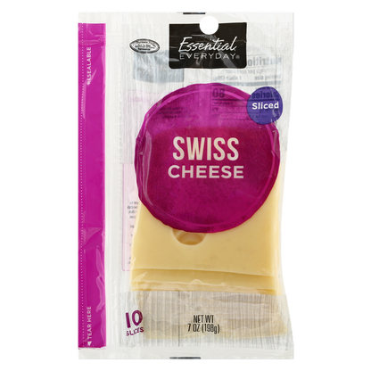 Essential Everyday Sliced Swiss Cheese 7oz