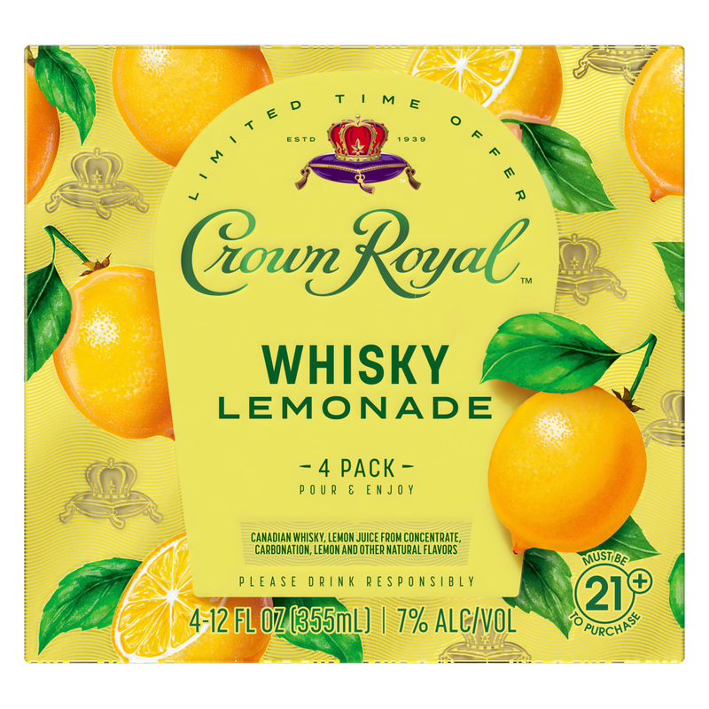 Crown Royal Whisky Lemonade Cocktail 4pk 12oz 7% ABV