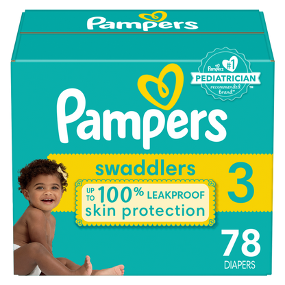 Pampers Swaddlers Size 3 Super Pack 78 ct