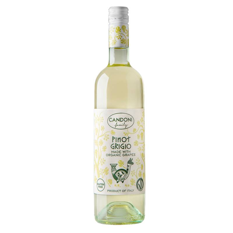 Candoni Organic Pinot Grigio 750ml Bottle 13% ABV