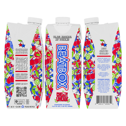 BeatBox Cherry Limeade 500ml 11.1% ABV Wine Party Punch
