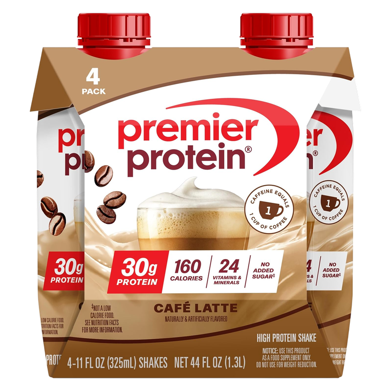 Premier Protein 30g Cafe Latte High Protein Shake 4pk 11oz Ctn