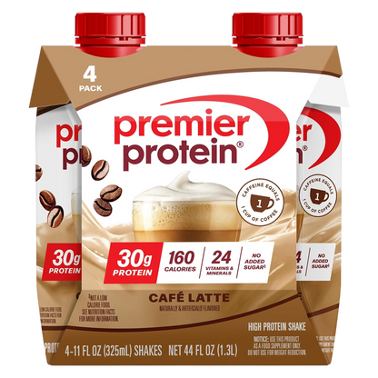 Premier Protein 30g Cafe Latte High Protein Shake 4pk 11oz Ctn