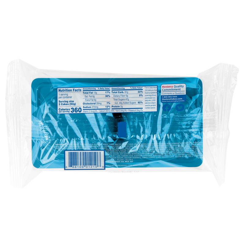 HOSTESS Birthday CupCakes Single Serve, 2 Count, 3.27 oz