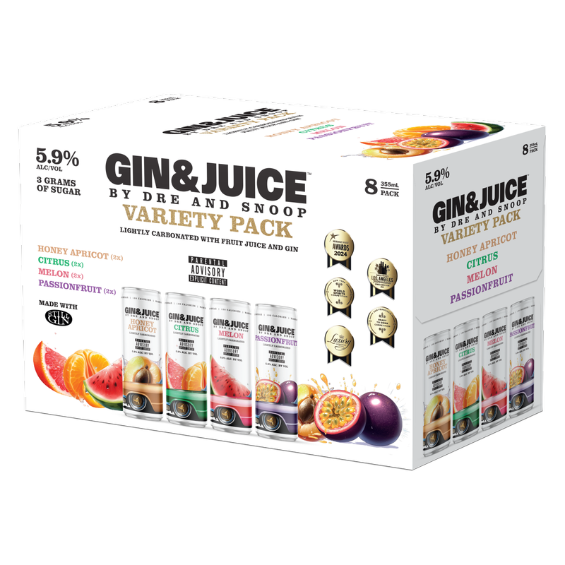 GIN & JUICE By Dre and Snoop Variety 8pk 12oz 5.9% ABV
