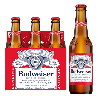 Budweiser 6pk 12oz Btl 5.0% ABV