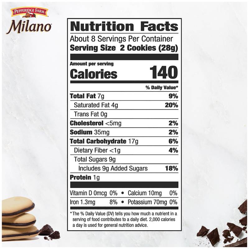 Milano Double Dark Chocolate Cookies 7.5oz - Milano – BevMo!