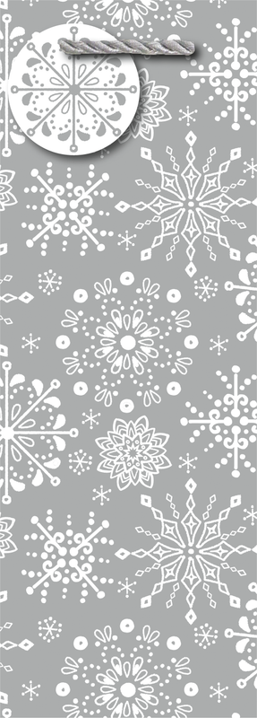 Silver Snowflakes Bottle Bag