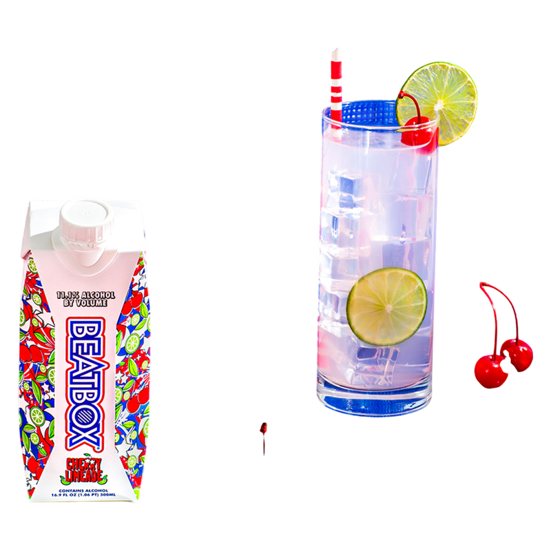 BeatBox Cherry Limeade 500ml 11.1% ABV Wine Party Punch