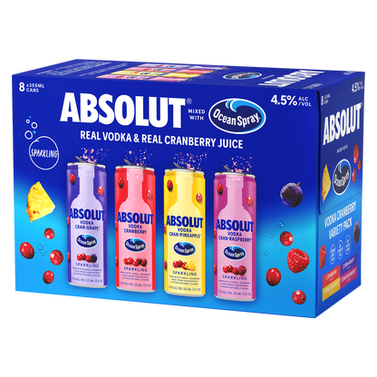 Absolut Ocean Spray Variety 8pk 12oz Cans 4.5% ABV