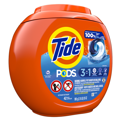 Tide PODS Liquid Laundry Detergent Pacs Original Scent 42ct