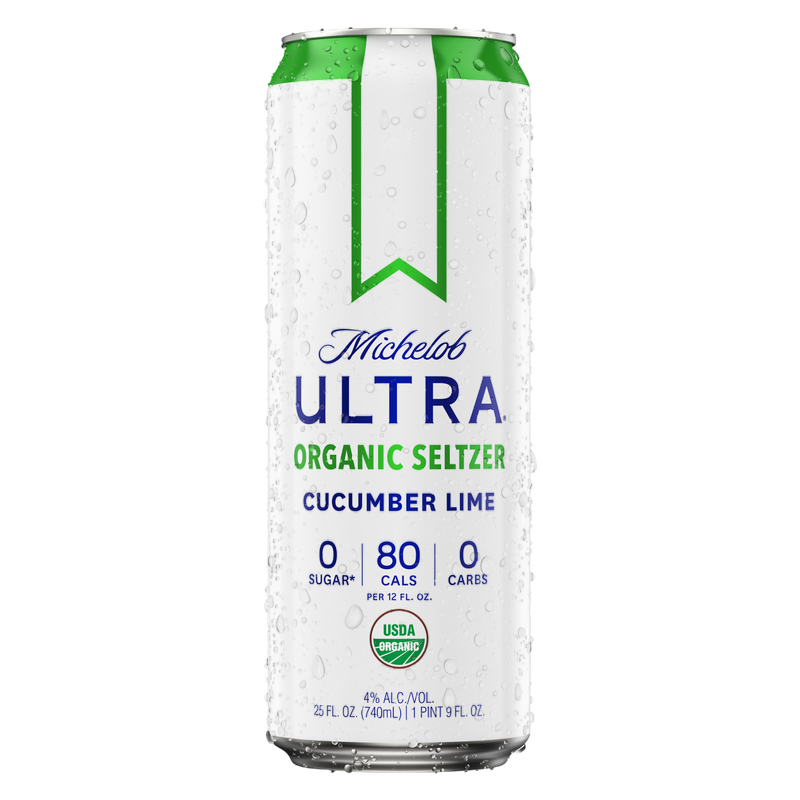 Michelob Ultra Organic Seltzer Cucumber Lime Single 25oz Can