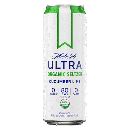 Michelob Ultra Organic Seltzer Cucumber Lime Single 25oz Can