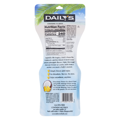 Daily's Frozen Pina Colada 10oz Pouch