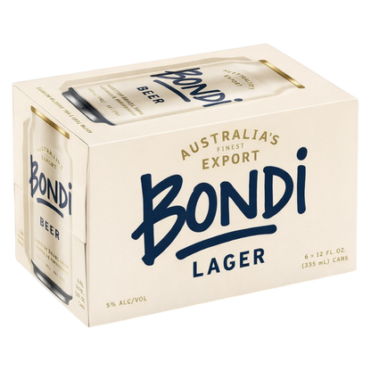 Bondi Australian Lager 6pk 12oz Can