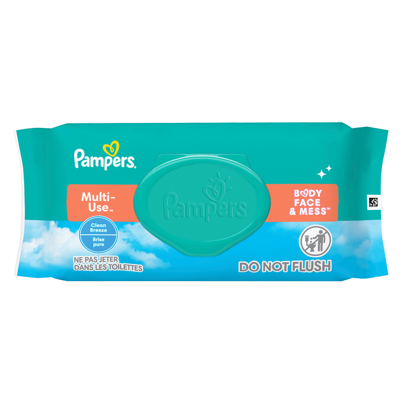 Pampers Baby Wipes Multi-Use Clean Breeze 1X Pop-Top 56ct