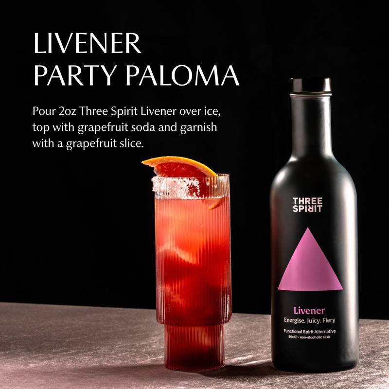 Three Spirit Livener Non-alcoholic Mocktail 16.9oz Btl